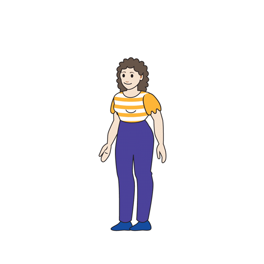 GIF of uniquely generated female coded characters.