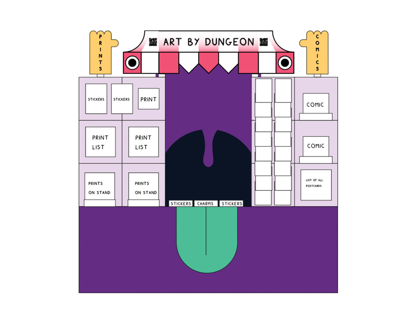 Concept sketch of the UKGE stand.
